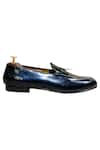 Artimen_Black Plain Cross Bow Loafers  _at_Aza_Fashions