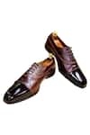 Buy_Artimen_Brown Hand Sprayed Oxfords _at_Aza_Fashions