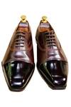 Shop_Artimen_Brown Hand Sprayed Oxfords _at_Aza_Fashions