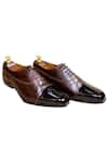 Artimen_Brown Hand Sprayed Oxfords _Online_at_Aza_Fashions