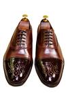 Shop_Artimen_Brown Leather Handcrafted Brogue Oxfords_at_Aza_Fashions