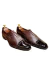 Artimen_Brown Handcrafted Brogue Oxfords _Online_at_Aza_Fashions