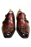 Shop_Artimen_Brown Brogue Double Strap Monk Shoes  _at_Aza_Fashions