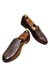 Buy_Artimen_Brown Woven Textured Loafers _at_Aza_Fashions