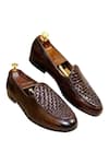 Buy_Artimen_Brown Woven Textured Loafers _Online_at_Aza_Fashions