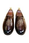 Shop_Artimen_Brown Leather Embroidered Loafers_at_Aza_Fashions