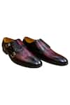 Artimen_Maroon Double Strap Monk Shoes  _Online_at_Aza_Fashions