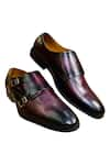 Buy_Artimen_Maroon Double Strap Monk Shoes  _Online_at_Aza_Fashions