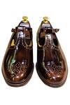 Shop_Artimen_Brown Embellished Brogue Shoes  _at_Aza_Fashions