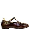 Artimen_Brown Embellished Brogue Shoes  _at_Aza_Fashions