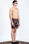 Buy_Shivan & Narresh_Black Quick Dry Sheeter Printed Shorts _at_Aza_Fashions