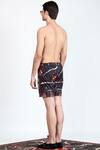 Shop_Shivan & Narresh_Black Quick Dry Sheeter Printed Shorts _at_Aza_Fashions