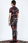 Shop_Shivan & Narresh_Black Jersey Printed Trousers _at_Aza_Fashions