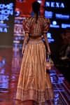 Shop_Rajdeep Ranawat_Orange Dupion Silk Printed Lehenga Skirt _at_Aza_Fashions