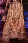 Rajdeep Ranawat_Orange Dupion Silk Printed Lehenga Skirt _Online_at_Aza_Fashions
