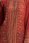 Ritu Kumar_Red Rayon Band Printed Short Tunic_at_Aza_Fashions
