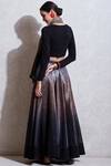 Shop_Ritu Kumar_Black Crepe, Rayon Round Printed Lehenga Set_at_Aza_Fashions