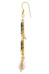Shop_Just Shradhas_Gold Plated Pearls Kundan Dangler Earrings _Online_at_Aza_Fashions