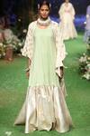 Shop_Pooja Shroff_Green Chanderi Tunic_at_Aza_Fashions