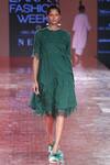 Buy_Kanelle_Green Cotton Embroidered Dress_at_Aza_Fashions