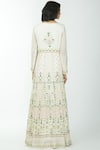 Shop_Neha Mehta Couture_White Lucknowi Round Anarkali With Dupatta _at_Aza_Fashions