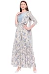 Buy_Soup By Sougat Paul_White Crepe Floral Round Neck Printed Jumpsuit _Online_at_Aza_Fashions