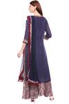 Shop_Soup By Sougat Paul_Blue Printed Kurta Palazzo Set _at_Aza_Fashions