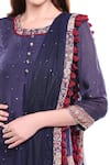 Shop_Soup By Sougat Paul_Blue Printed Kurta Palazzo Set _Online_at_Aza_Fashions
