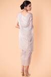 Shop_Tarun Tahiliani_White Foil Crinkle Draped Midi Dress _at_Aza_Fashions