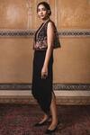 Buy_Tarun Tahiliani_Black Silk Dupion Embellished Jacket _Online_at_Aza_Fashions