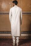 Shop_Tarun Tahiliani_White Chanderi Brocade Kurta Set _at_Aza_Fashions