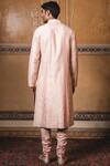 Shop_Tarun Tahiliani_Peach Chanderi Embroidered Kurta Set _at_Aza_Fashions