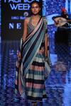 Buy_Sva By Sonam & Paras Modi_Multi Color Saree And Cape Silk Satinblouse Raw Printed With Blouse_at_Aza_Fashions