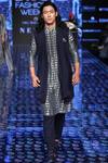 Buy_SVA by Sonam & Paras Modi_Blue Chanderi Bundi Kurta Set_at_Aza_Fashions