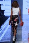 Shop_Shahin Mannan_Blue Jersey Embroidered Pencil Skirt  _at_Aza_Fashions
