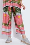 Shop_Aartivijay Gupta_Green Silk Printed Pant_Online_at_Aza_Fashions
