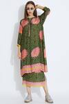 Buy_Aartivijay Gupta_Green Cotton Printed Skirt_Online_at_Aza_Fashions