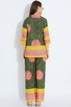Shop_Aartivijay Gupta_Green Cotton Printed Pant_at_Aza_Fashions