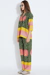 Aartivijay Gupta_Green Cotton Printed Pant_Online_at_Aza_Fashions