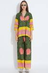 Buy_Aartivijay Gupta_Green Cotton Printed Pant_Online_at_Aza_Fashions