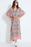 Buy_Aartivijay Gupta_White Printed Kimono Dress_at_Aza_Fashions