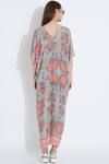 Shop_Aartivijay Gupta_White Printed Kimono Dress_at_Aza_Fashions