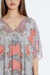 Shop_Aartivijay Gupta_White Printed Kimono Dress_Online_at_Aza_Fashions
