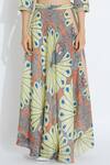 Shop_Aartivijay Gupta_Multi Color Lycra Blend Printed Skirt_Online_at_Aza_Fashions