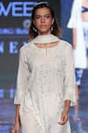 Buy_House of Kotwara_White Cambric Peter Pan Collar Chikankari Kurta Set  _Online_at_Aza_Fashions