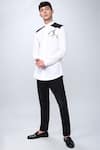 Buy_Noonoo_White Cotton Poplin Embellished Shirt _at_Aza_Fashions