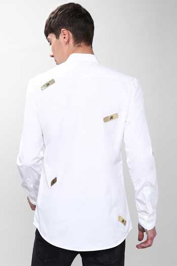 Shop_Noonoo_White Cotton Poplin Embellished Shirt _at_Aza_Fashions