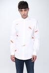 Noonoo_White Cotton Poplin Embellished Shirt_Online_at_Aza_Fashions