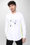 Noonoo_White Cotton Poplin Embroidered Shirt _Online_at_Aza_Fashions