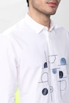 Noonoo_White Cotton Poplin Embroidered Shirt _at_Aza_Fashions